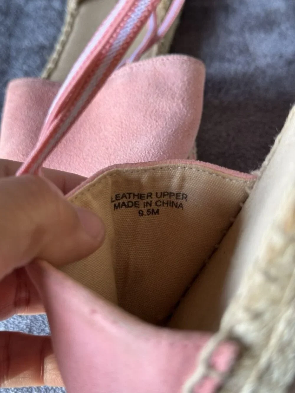 TALBOTS Pink Suede Leather Espadrilles Sandals Flats Sz 9.5 Casual Church Chic